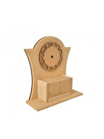 Relógio De Mesa Com Calendário Permanente Em Mdf Cru Ps497