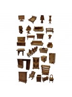 Kit 30 Mini Móveis P Para Casinha De Boneca Af045