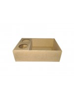 CESTA PETISQUEIRA COM SUPORTE PARA 2 GARRAFAS MDF CRU PRESENTE PS770