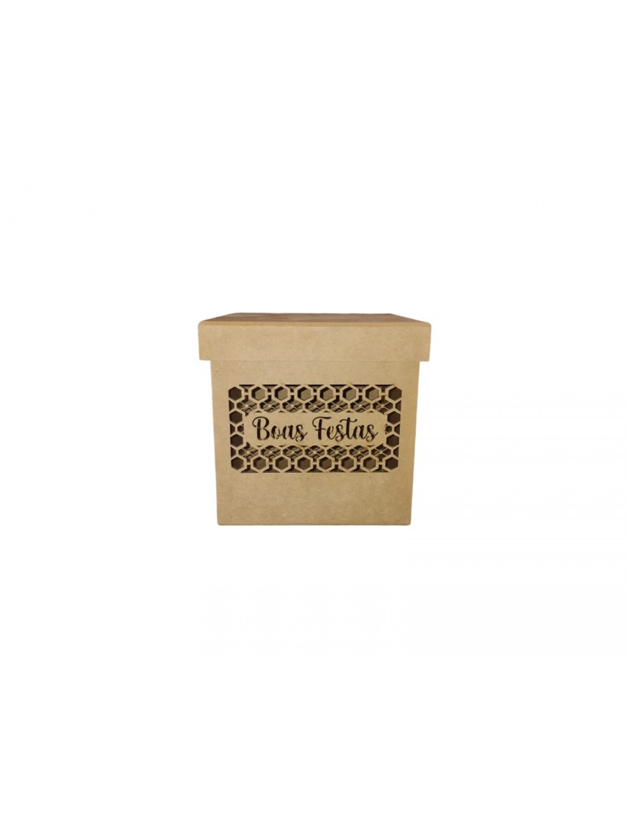 CAIXA PORTA PANETONE BOAS FESTAS PC023