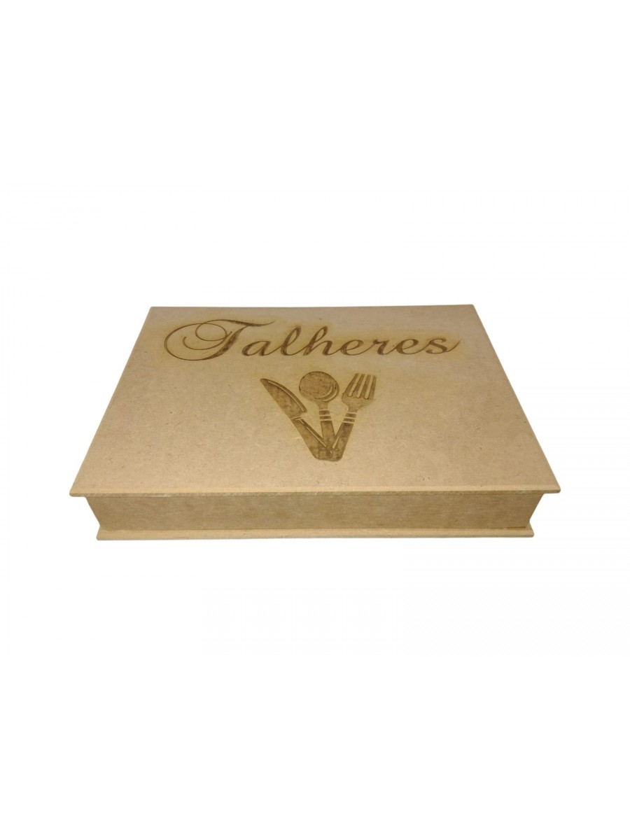 Porta Talher Gravado Laser Garfo, Faca e Colher Al923