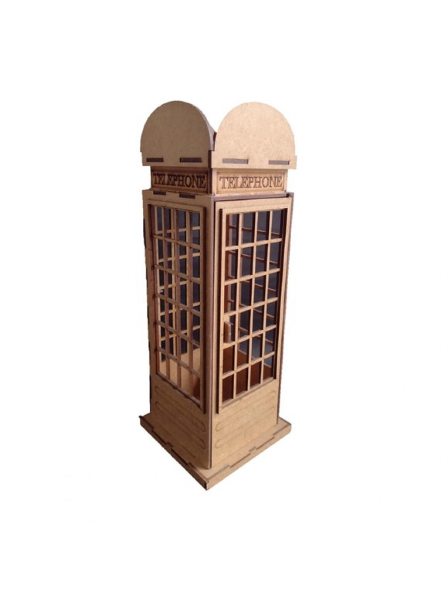 Cabine telefônica em mdf cru fb033