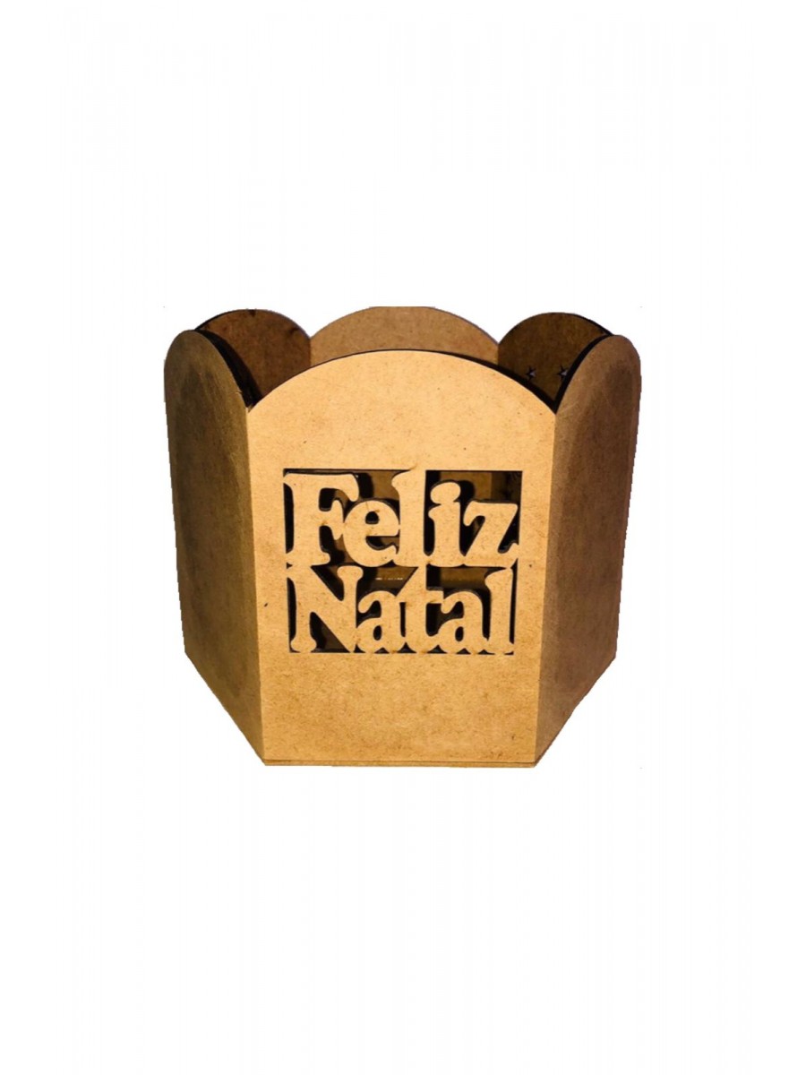 PORTA PANETONE FELIZ NATAL VAZADO AL812