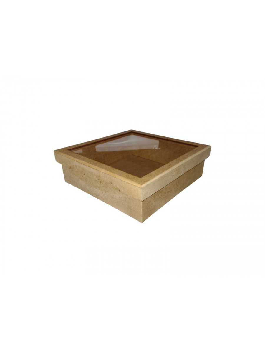 CAIXA COM TAMPA DE ACETATO 15X15X4,5 CA003