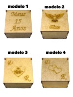 kit com 50 caixinhas personalizadas em mdf