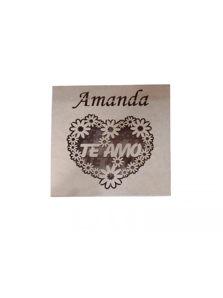 Caixa Te Amo Personalizada com Nome Rf349